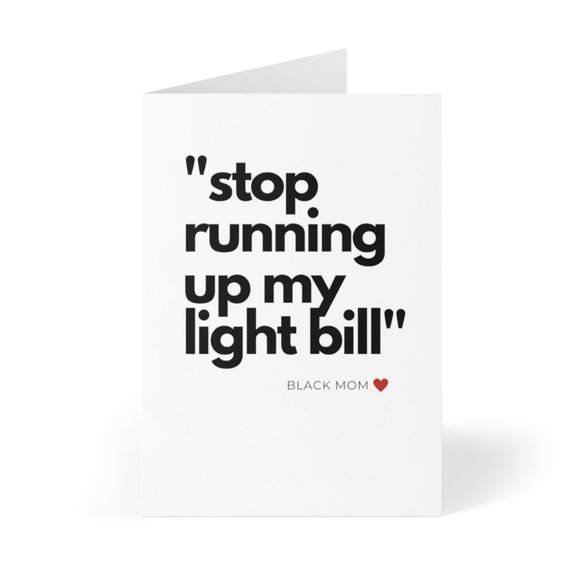 Stop Running Up My Light Bill Greeting Card Set - Picture 3 of 3